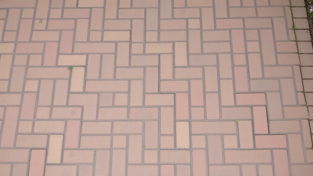 Faded driveway before professional sealing